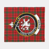 Clan Heron Tartan Pset Fleece Deken (Voorkant (Horizontaal))