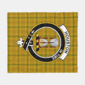 Clan Houston Tartan Pset Fleece Deken (Voorkant (Horizontaal))