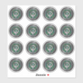 Clan Hunter Crest & Tartan Knot Sticker (Vel)