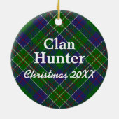 Clan Hunter Scottish Tartan Keramisch Ornament (Achterkant)
