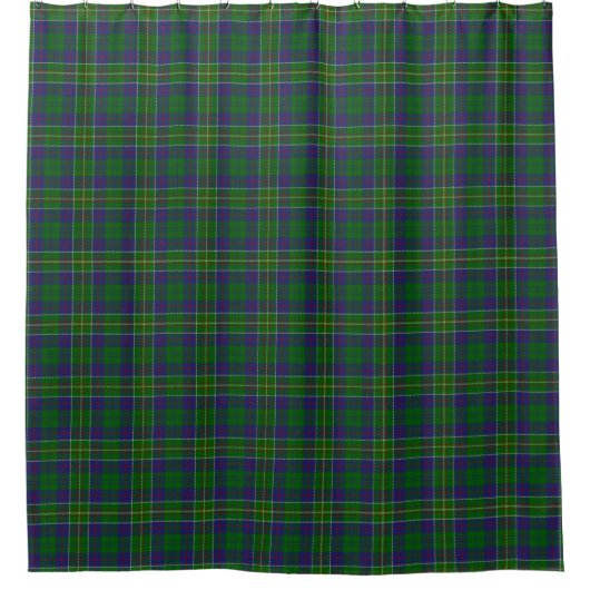 Clan Hunter Scottish Tartan Shower Curtain Douchegordijn (Voorkant)