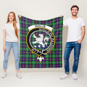 Clan Inglis Tartan Schots geruit kleed Fleece Deken