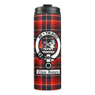 Clan Innes Crest Badge en Tartan Thermosbeker