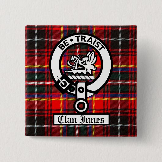 Clan Innes Crest Badge et Tartan (Devant)