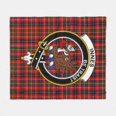 Clan Innes Modern Tartan Pset Fleece Deken (Voorkant (Horizontaal))