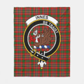 Clan Innes Tartan Pset Fleece Deken (Voorkant)