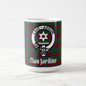 Clan Jardine Crest Badge en Tartan Koffiemok (Center)