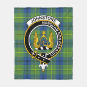 Clan Johnston Ancient Tartan Pset Fleece Deken (Voorkant)