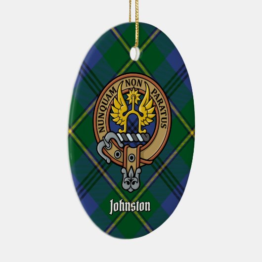 Clan Johnston Crest Ceramic Ornament (Rechts)
