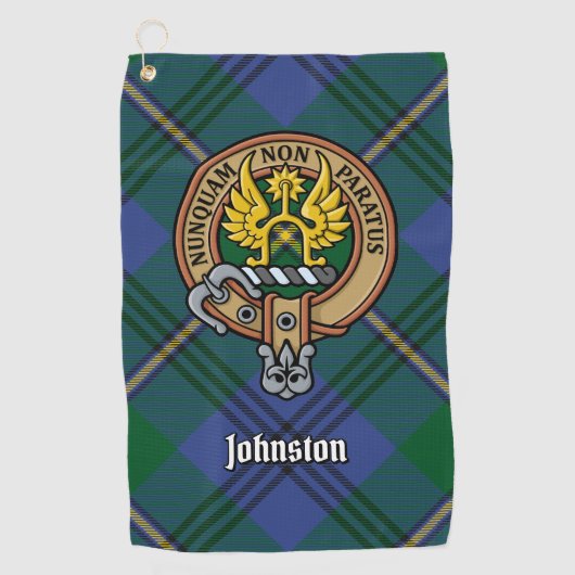 Clan Johnston Crest Golf Towel Golfhanddoek (Voorkant)