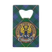 Clan Johnston Crest over Tartan (Devant)