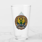Clan Johnston Crest over Tartan Glas (Voorkant)