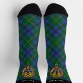 Clan Johnston Crest over Tartan Socks Sokken (Top)
