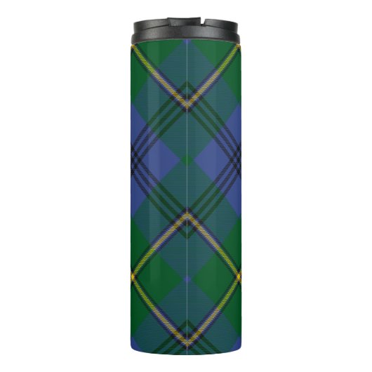 Clan Johnston Crest over Tartan Thermosbeker (Achterkant)