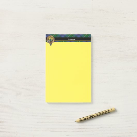 Clan Johnston Crest Post-it Notes (Sur un bureau)