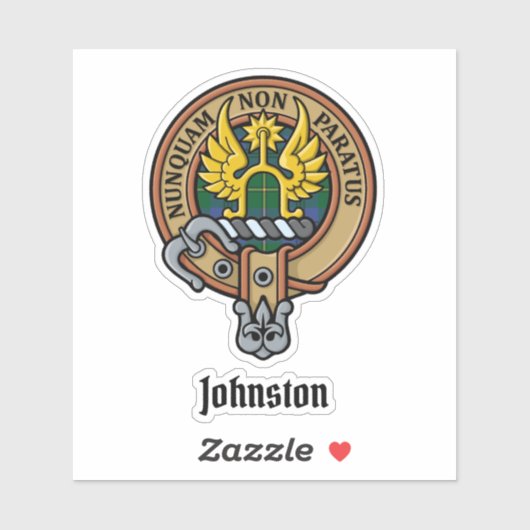 Clan Johnston Crest Sticker (Vel)