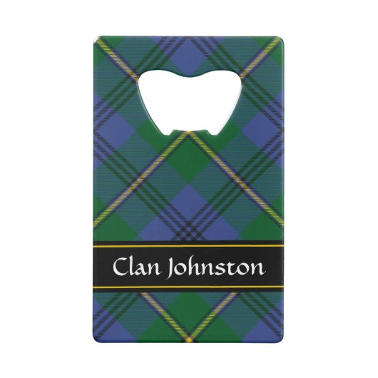 Clan Johnston Crest sur Tartan (Dos)