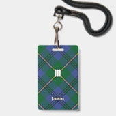 Clan Johnston Tartan Badge (Avant avec lanière)