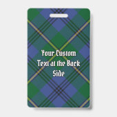 Clan Johnston Tartan Badge (Arrière)