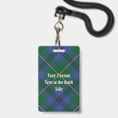 Clan Johnston Tartan Badge (Arrière avec lanière)