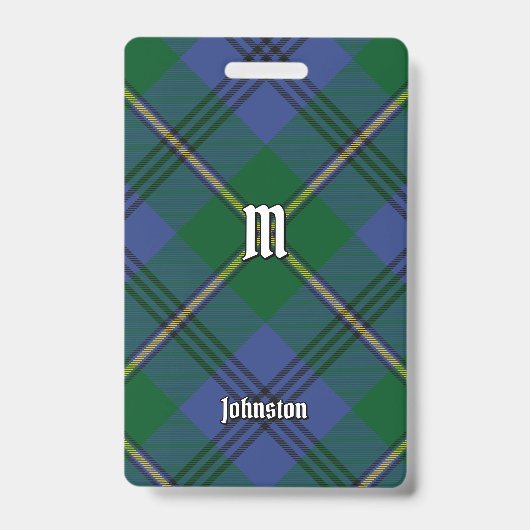 Clan Johnston Tartan Badge (Avant)