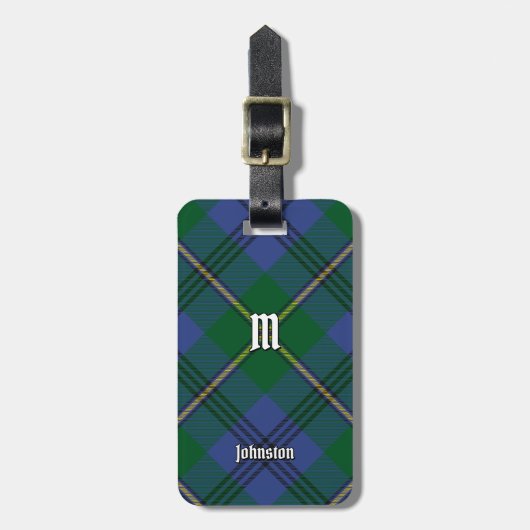 Clan Johnston Tartan Bagagelabel (Voorkant verticaal)