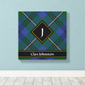 Clan Johnston Tartan Canvas Print (Insitu (Houten vloer))