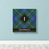Clan Johnston Tartan Canvas Print (Insitu (Houten vloer))