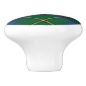 Clan Johnston Tartan Ceramic Knob Keramische Knop (Zijkant)