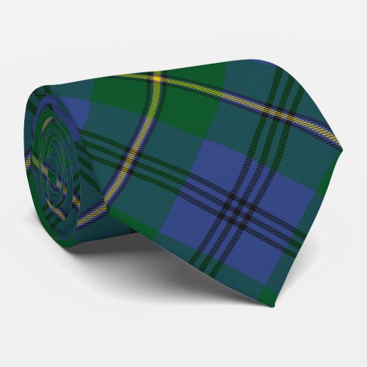Clan Johnston Tartan Cravate (Roulé)