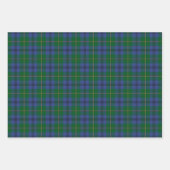 Clan Johnston Tartan Envelopper les feuilles de pa (Devant)