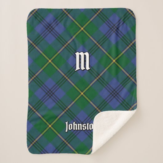 Clan Johnston Tartan Sherpa Blanket Deken (Voorkant)