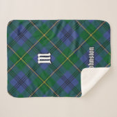 Clan Johnston Tartan Sherpa Blanket Deken (Voorkant (horizontaal))
