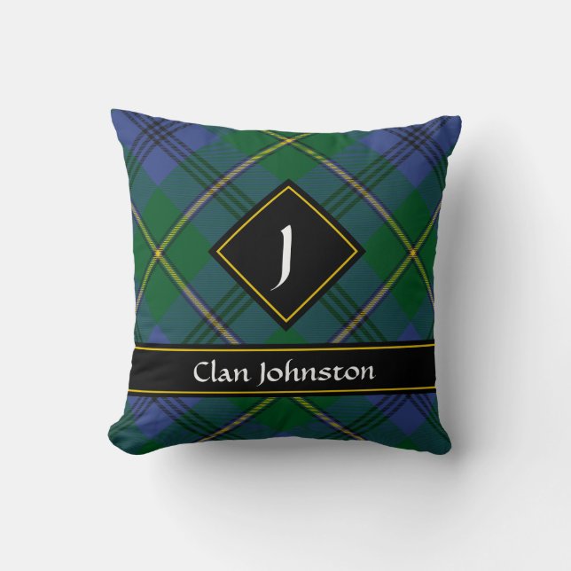 Clan Johnston Tartan Sierkussen (Voorkant)