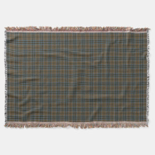 Clan Keith Brown en Steel Blue Verweerde Tartan Deken