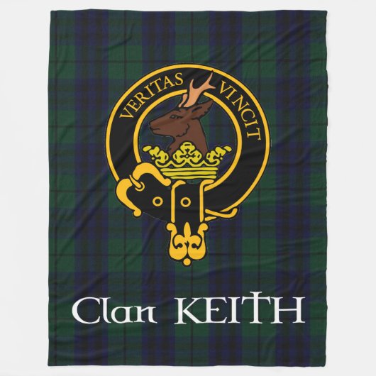 Clan Keith Crest Modern Fleece Blanket (Voorkant)