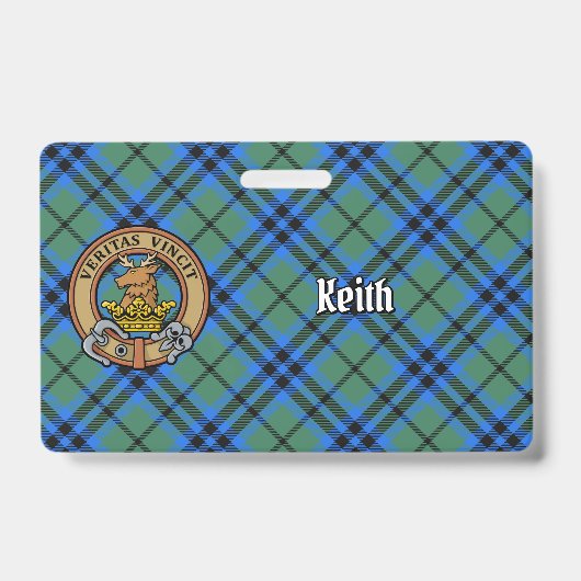 Clan Keith Crest over Tartan Badge (Voorzijde)