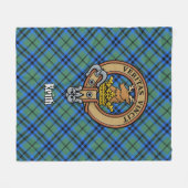 Clan Keith Crest over Tartan Fleece Deken (Voorkant (Horizontaal))