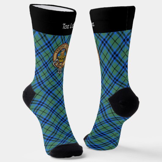 Clan Keith Crest over Tartan Socks Sokken (Gebogen)