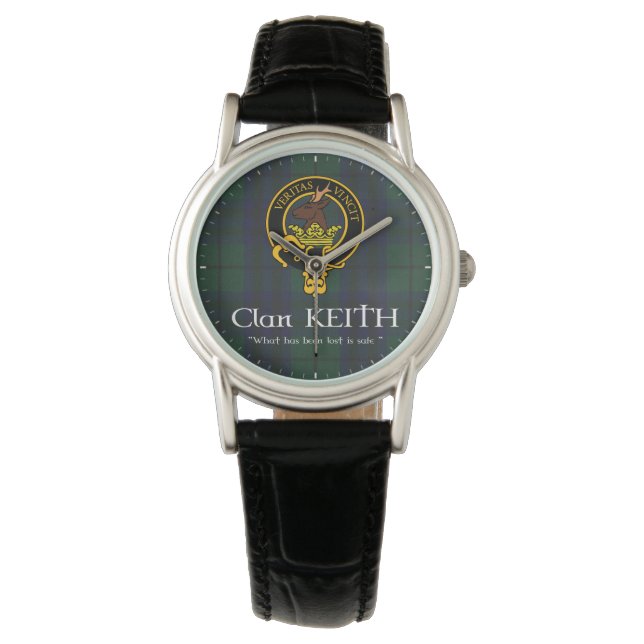 Clan Keith "perdu" crête & montre tartan (devant)