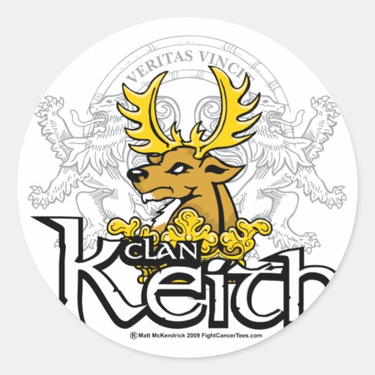 Clan Keith Ronde Sticker (Voorkant)
