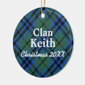 Clan Keith Scottish Tartan Keramisch Ornament (Links)