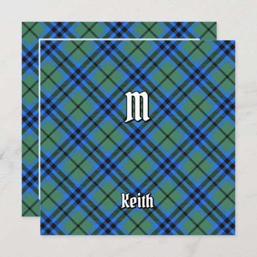 Clan Keith Tartan Kaart (Voorkant / Achterkant)