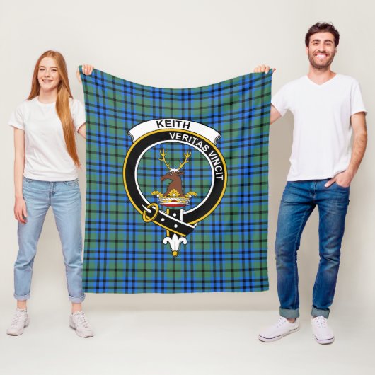Clan Keith Tartan Pset Fleece Deken (In situ)