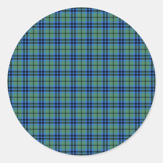 Clan Keith Tartan Ronde Sticker (Voorkant)