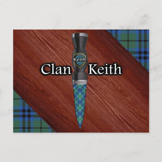 Clan Keith Tartan Sgian Dubh Blade Briefkaart (Voorkant)