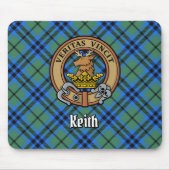 Clan Keith Wapen over Tartan Muismat (Voorkant)