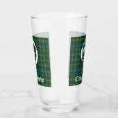 Clan Kennedy Crest Badge & Tartan Glas (Rechts)