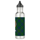 Clan Kennedy Crest over Tartan Waterfles (Rechts)