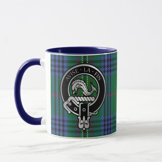 Clan Kennedy Crest & Tartan Mug (Gauche)